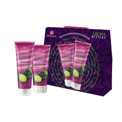 Dermacol Aroma Ritual Grape & Lime set cadou Gel de dus 250 ml + Lapte de corp 200 ml pentru femei