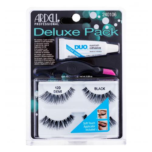 Ardell Natural Demi 120 set cadou gene false Natural 2 perechi + adeziv gene false Duo 2.5 g + aplicator 1 buc pentru femei Black