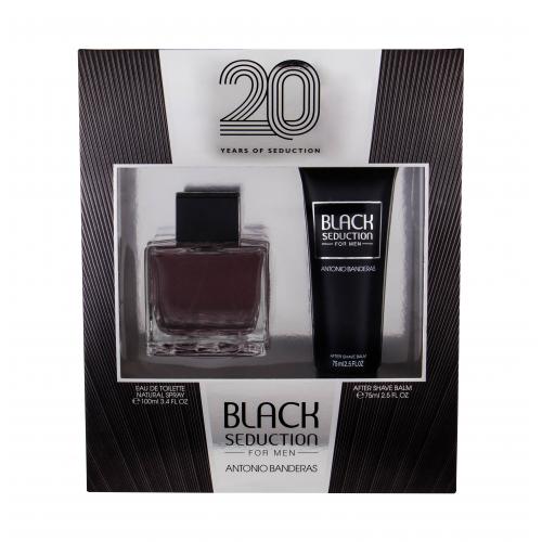 Antonio Banderas Seduction in Black set cadou EDT 100 ml + Balsam dupa barbierit 75 ml pentru bărbați
