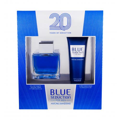Antonio Banderas Blue Seduction For Men set cadou EDT 100 ml + Balsam dupa barbierit 75 ml pentru bărbați