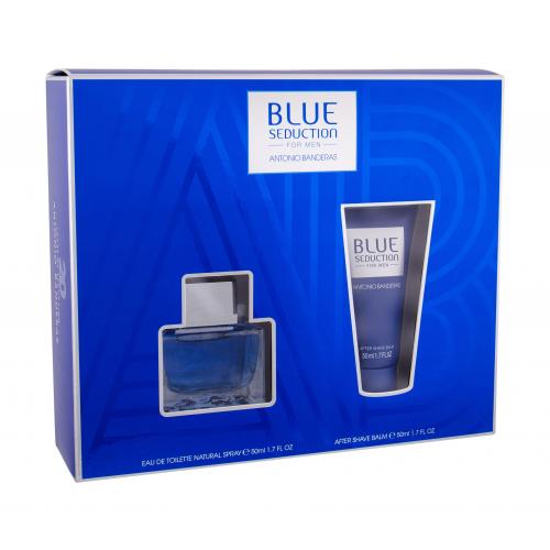Antonio Banderas Blue Seduction For Men set cadou EDT 50 ml + Balsam dupa barbierit 50 ml pentru bărbați