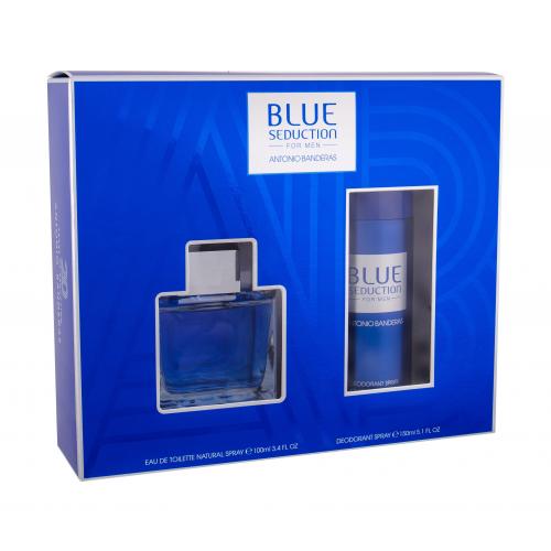 Antonio Banderas Blue Seduction For Men set cadou EDT 100 ml + Deodorant  150 ml pentru bărbați