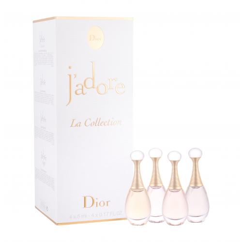 Christian Dior Mini Set 4 set cadou EDP J'adore 5 ml + EDP J'adore Absolue 5 ml + EDP J'adore in Joy 5 ml + EDT J'adore 5 ml pentru femei