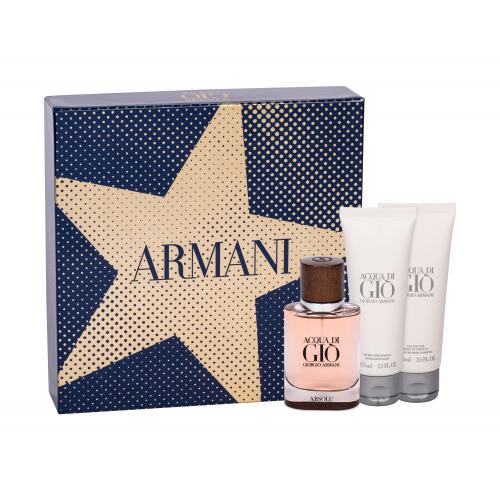 Giorgio Armani Acqua di Giò Absolu set cadou EDP 40 ml + Gel de dus 75 ml + Balsam dupa barbierit 75 ml pentru bărbați