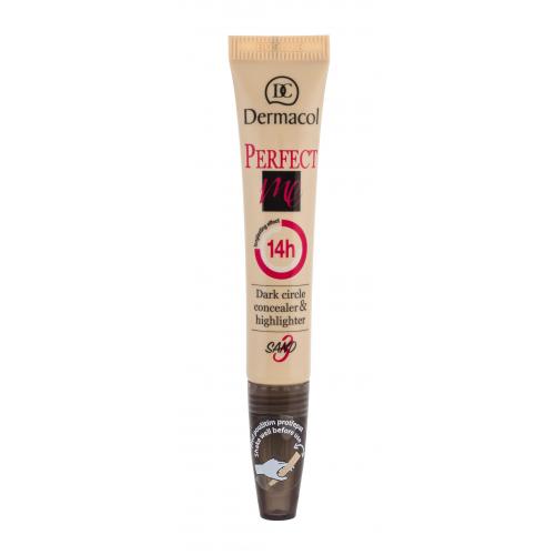 Dermacol Perfect Me Dark Circle Concealer & Highlighter 7 ml anticearcăn pentru femei 3 Sand