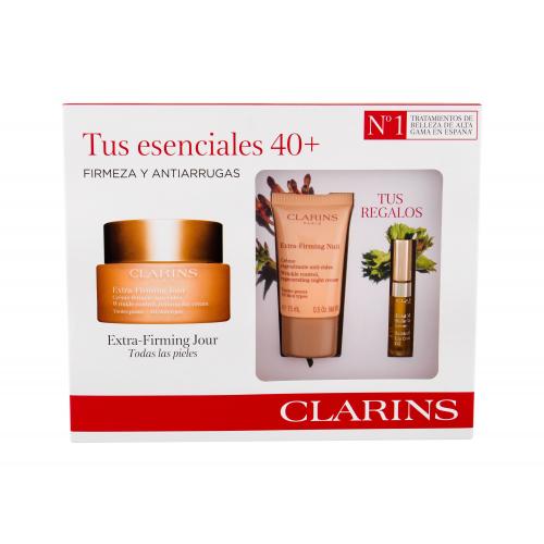 Clarins Extra-Firming set cadou Crema de zi 50 ml + Crema de noapte Extra Firming Nuit 15 ml + gloss 2,8 ml 01 pentru femei Natural