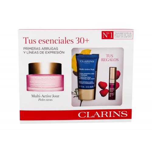 Clarins Multi-Active set cadou Crema de zi 50 ml+ crema de noapte Multi-Active Nuit 15 ml + luciu de buze Comfort Oil 2,8 ml 02 pentru femei Natural