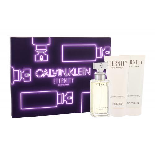 Calvin Klein Eternity set cadou Apa de parfum 50 ml + Lapte de corp 100 ml + Gel de dus 100 ml pentru femei