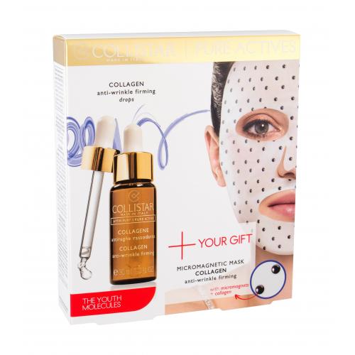 Collistar Pure Actives Collagen Serum + Collagen Mask set cadou Ser pentru ten 30 ml + Masca Micromagnetic Mask Collagen 1 buc pentru femei