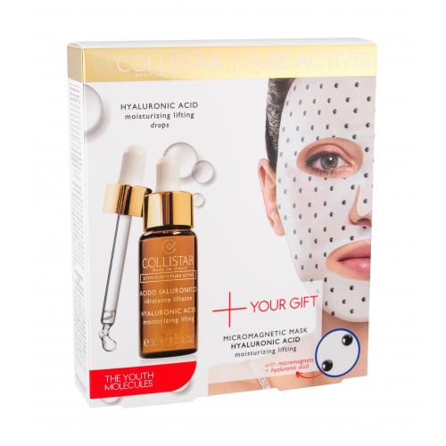 Collistar Pure Actives Hyaluronic Acid Serum + Hyaluronic Acid Mask set cadou Ser pentru ten 30 ml + Masca Micromagnetic Mask Hyaluronic Acid 1 buc W