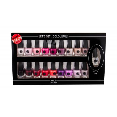 2K Let´s Get Colourful! set cadou Set lac de unghii 19 x 3,5 ml pentru femei