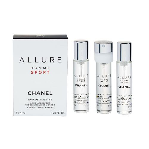Chanel Allure Homme Sport 3x 20 ml 20 ml apă de toaletă pentru bărbați