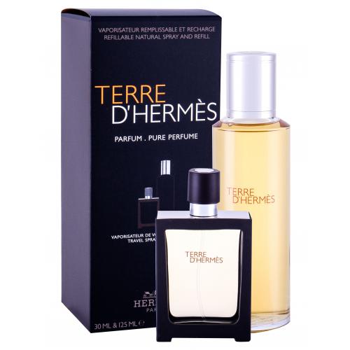 Hermes Terre d´Hermès set cadou Parfum Reincarcabil 125 ml + Parfum Flacon reincarcabil 30 ml pentru bărbați