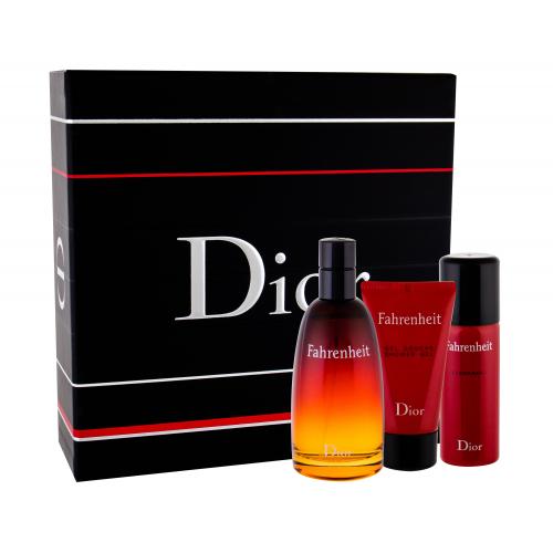 Christian Dior Fahrenheit set cadou apa de toaleta 100 ml + gel de dus 50 ml + deodorant 50 ml pentru bărbați
