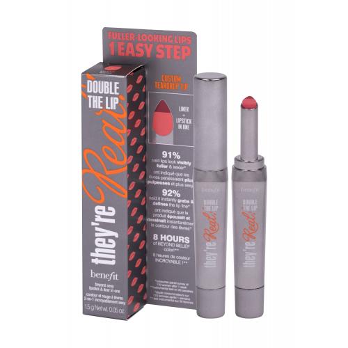 Benefit They´re Real! Double The Lip 1,5 g ruj de buze pentru femei Lusty Rose