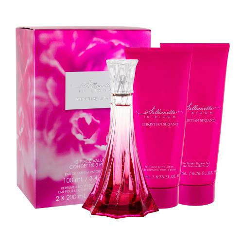Christian Siriano Silhouette in Bloom set cadou Apa de parfum 100 ml + Lapte de corp 200 ml + Gel de dus 200 ml pentru femei