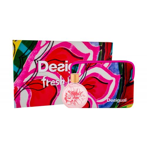 Desigual Fresh Bloom set cadou Apa de toaleta 100 ml + Geanta cosmetica pentru femei