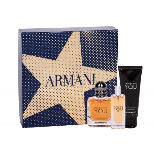 Giorgio Armani Emporio Armani Stronger With You set cadou Apa de toaleta 50 ml + Gel de dus 75 ml + Apa de toaleta 15 ml pentru bărbați