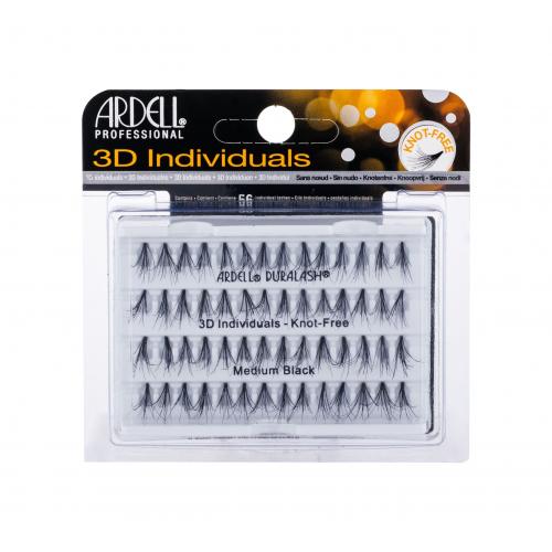 Ardell 3D Individuals Duralash Knot-Free 56 buc gene false pentru femei Medium Black