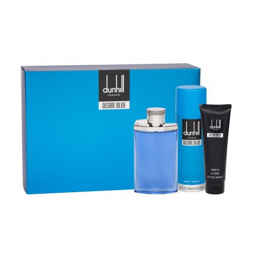 Dunhill Desire Blue set cadou Apa de toaleta 100 ml + Gel de dus 90 ml + Deodorant 195 ml pentru bărbați