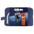 Gillette ProGlide Set cadou Aparat de ras Proglide 1 buc. + cap de rezerva Proglide 1 buc. + gel de ras Fusion Shave Gel Sensitive 200 ml + geantă cosmetică