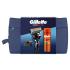 Gillette ProGlide Set cadou Aparat de ras ProGlide 1 buc + gel de ras Fusion Shave Gel Sensitive 200 ml + suport pentru aparat de ras + geantă pentru cosmetice