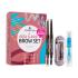 Essence Easy & Wow Brow Set Set cadou Creion de sprancene What A Brow Pen Waterproof 0,2 g 03 Dark Brown + mascara gel pentru sprancene Lash & Brow Gel Mascara 9 ml + pudra pentru sprancene Brow Powder 2,3 g 02 Dark & Deep Cutie cu defect