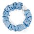 By Eloise London Silk Scrunchie Silver Heart Elastice de păr pentru femei 1 buc Nuanţă Sky Blue