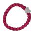 By Eloise London Woven Silver Heart Elastice de păr pentru femei 1 buc Nuanţă Magenta