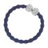 By Eloise London Silver Bling Diamanté Bow Elastice de păr pentru femei 1 buc Nuanţă Navy Blue