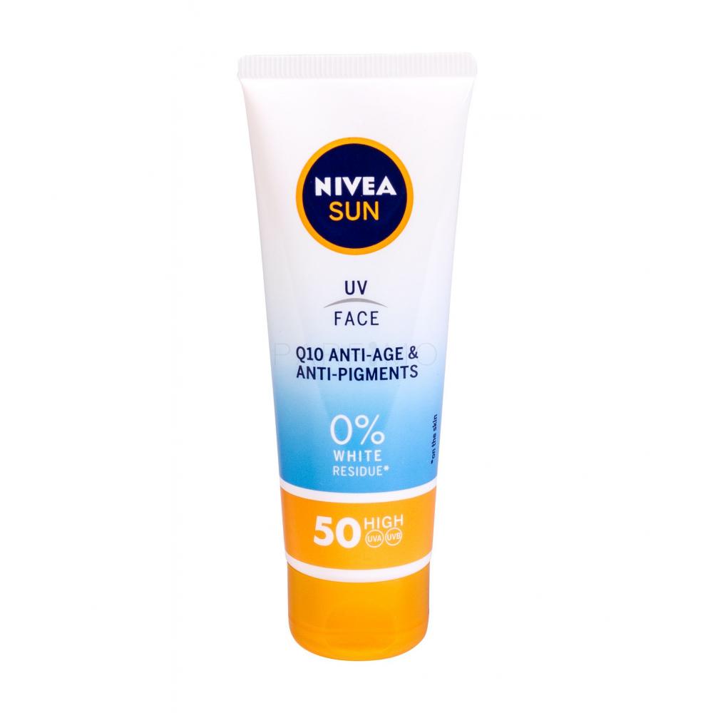 Nivea Sun UV Face Q10 AntiAge SPF50 Pentru ten 50 ml Parfimo.ro