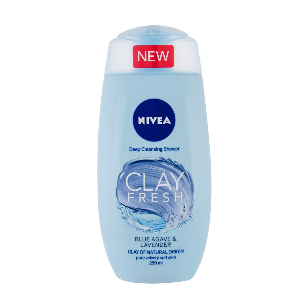 Nivea Clay Fresh Gel de duș pentru femei 250 ml Nuanţă Blue Agave