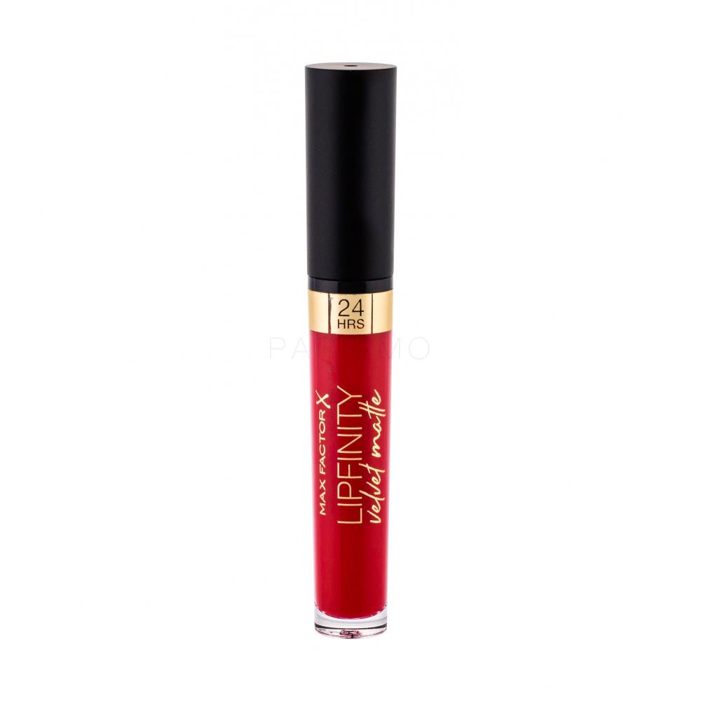 Max Factor Lipfinity Velvet Matte 24HRS Ruj de buze pentru femei 3,5 ml Nuanţă 025 Red Luxury