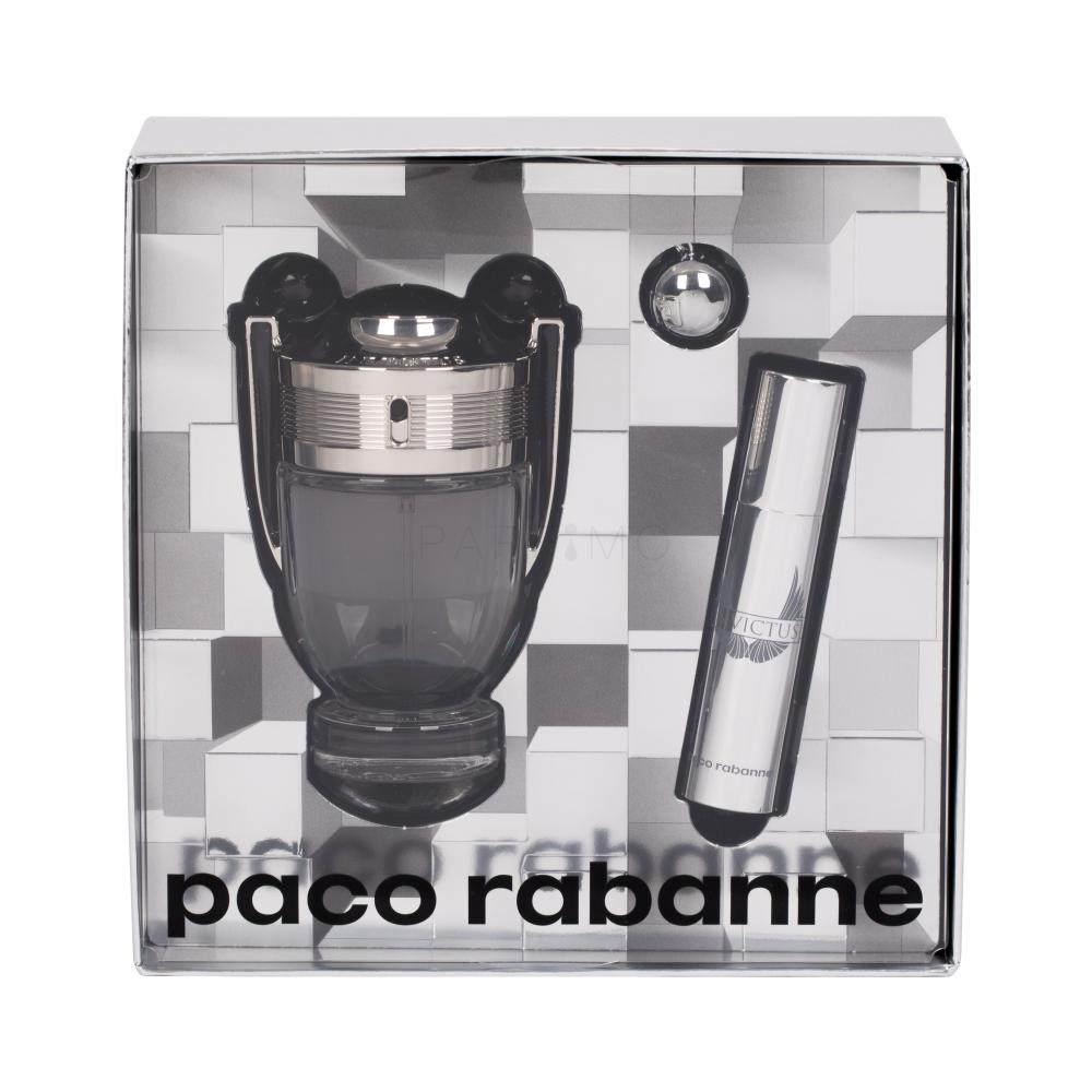 Paco Rabanne Invictus Set cadou edt 50 ml + edt 10 ml + breloc | Parfimo.ro
