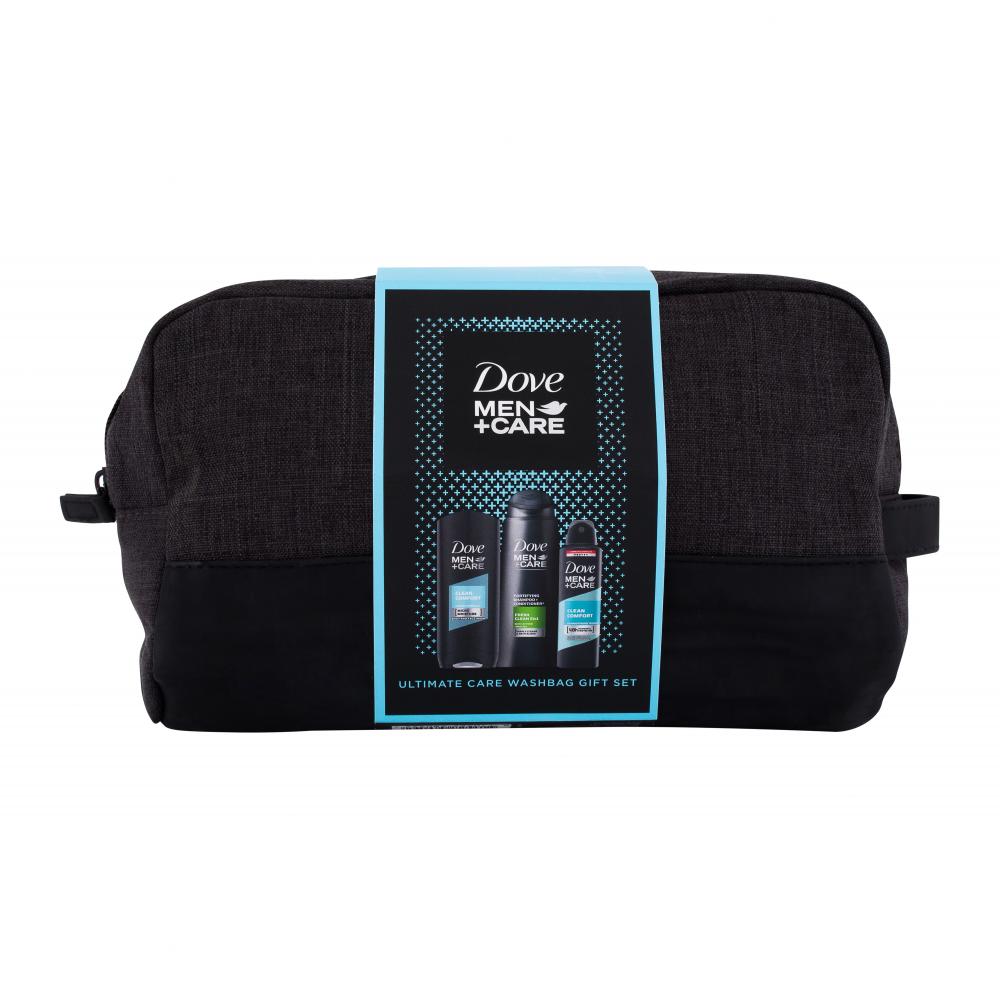 Dove Men + Care Clean Comfort Set cadou gel de dus Clean Comfort 250 ml + sampon 2in1 Fresh & Clean 400 ml + deodorant Clean Comfort 150 ml + geanta cosmetica