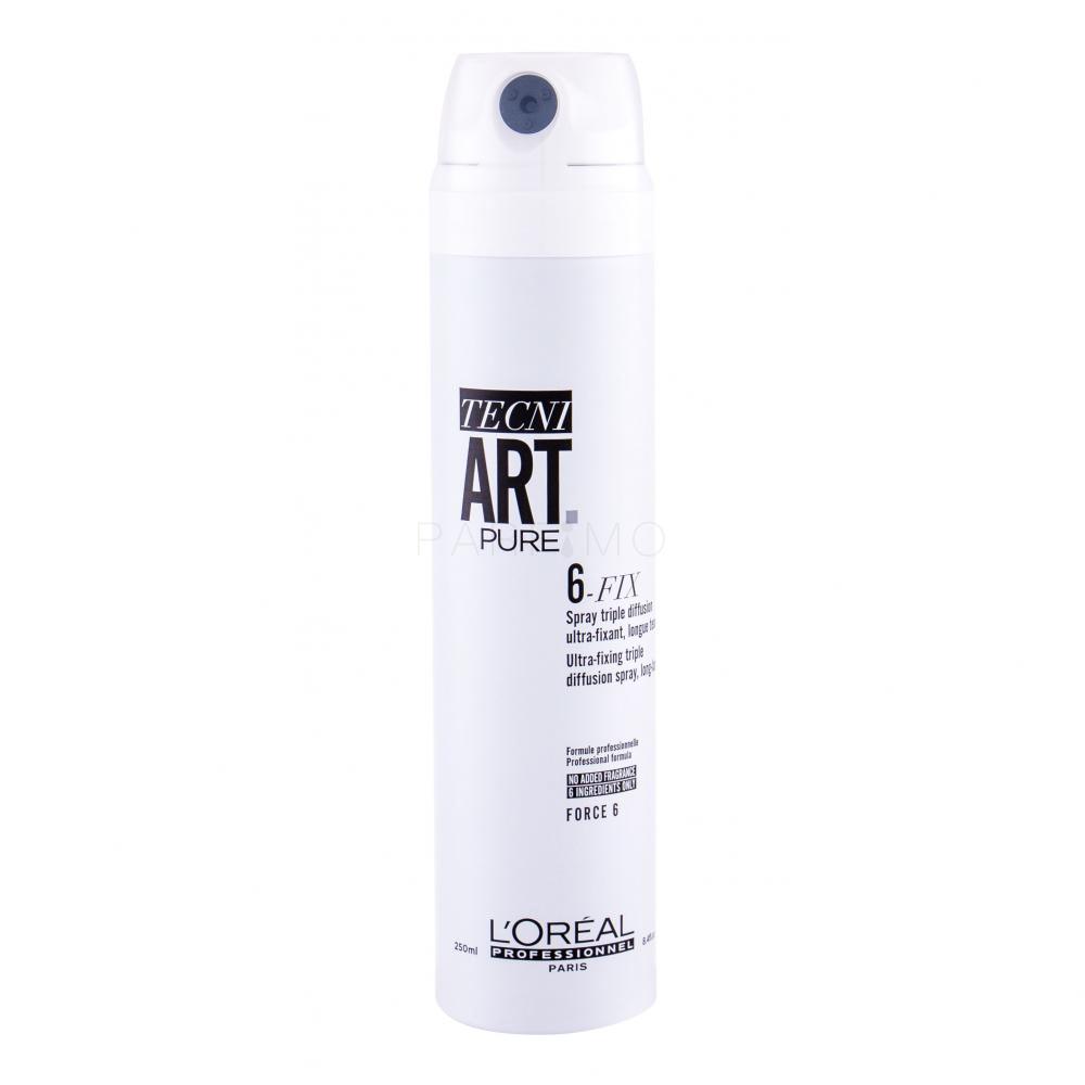 L'Oréal Professionnel Tecni.Art Pure 6-Fix Fixativ de păr pentru femei 250 ml