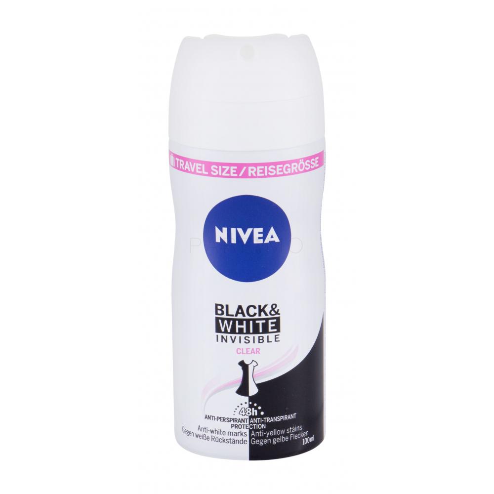 Nivea Black & White Invisible Clear 48h Antiperspirant pentru femei 100 ml
