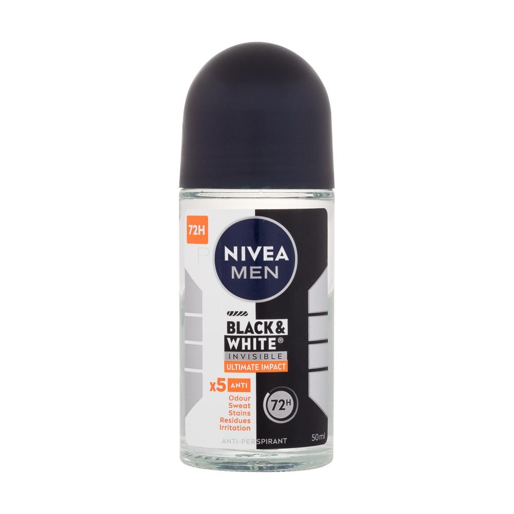 Nivea Men Invisible For Black & White Ultimate Impact 72h Antiperspirant pentru bărbați 50 ml