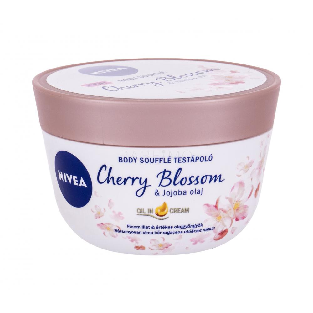 Nivea Soufflé Cherry Blossom & Jojoba Oil Cremă de corp femei 200 ml | Parfimo.ro