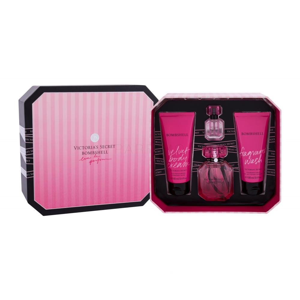 Victoria´s Secret Bombshell Set cadou apa de parfum 50 ml + apa de parfum 7,5 ml + crema de corp 100 ml + gel de dus 100 ml