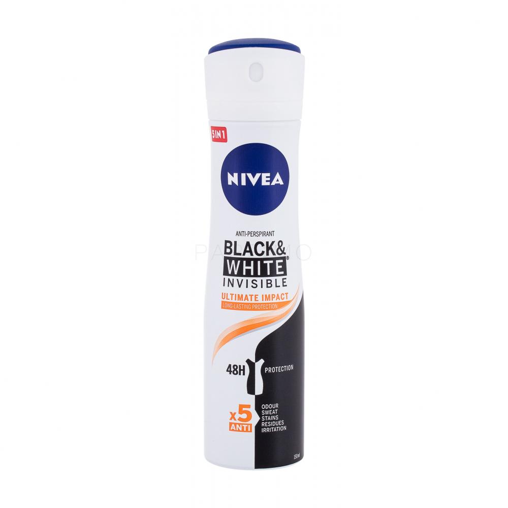 Nivea Black & White Invisible Ultimate Impact 48H Antiperspirant pentru femei 150 ml