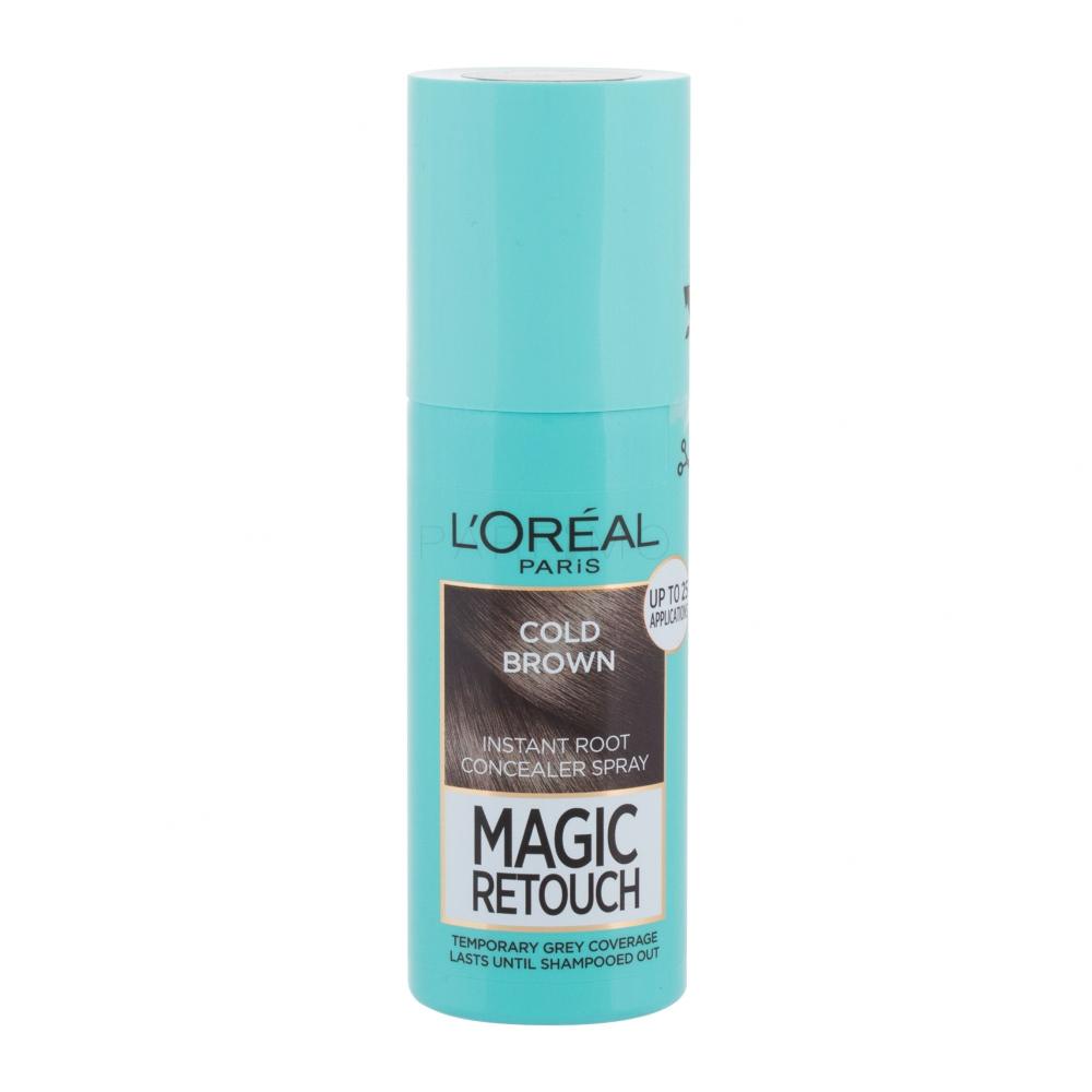L'Oréal Paris Magic Retouch Instant Root Concealer Spray Vopsea de păr pentru femei 75 ml Nuanţă Cold Brown