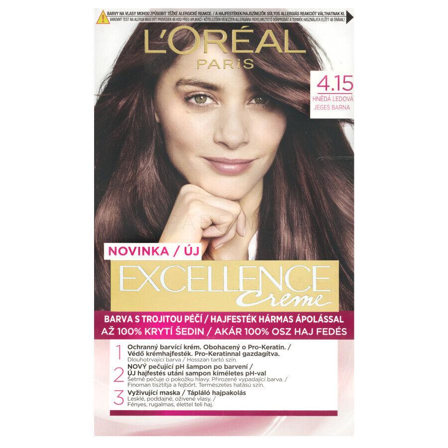 Put Dignified debate L'Oréal Paris Excellence Creme Triple Protection Vopsea de păr pentru femei  48 ml Nuanţă 4,15 Frosted Brown | Parfimo.ro