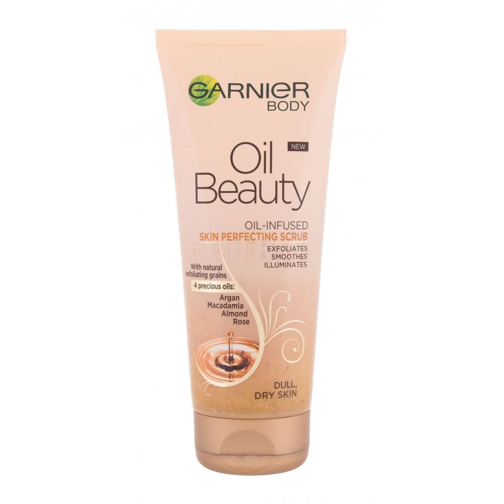 Garnier Body Oil Beauty Nourishing Scrub Exfoliant de corp pentru femei 200 ml