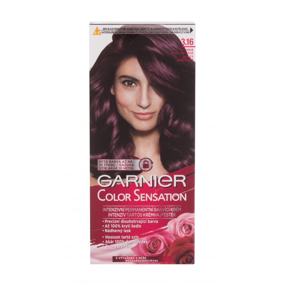 Garnier Color Sensation Vopsea de păr pentru femei 40 ml Nuanţă 3.16 Deep Amethyste