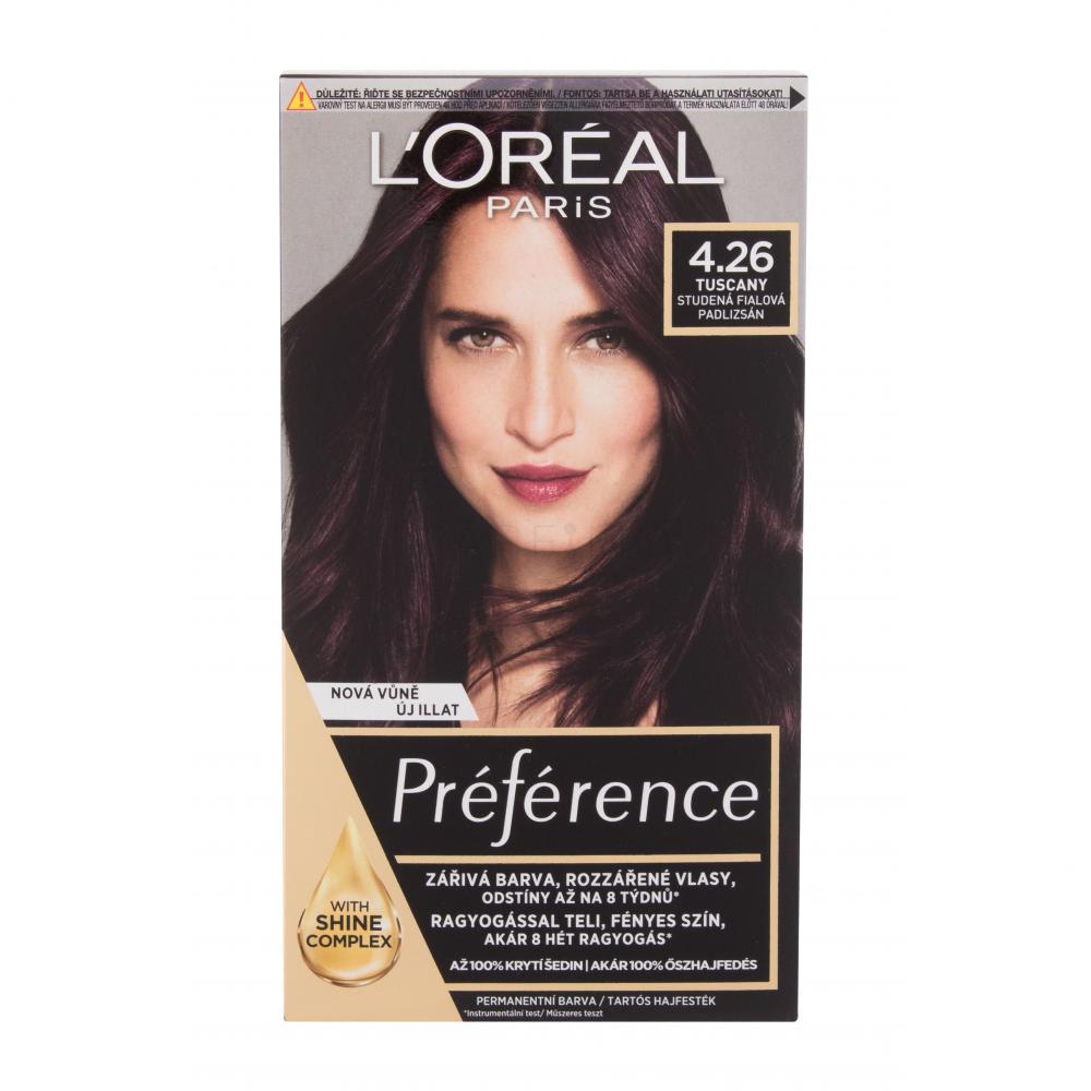 L'Oréal Paris Préférence Vopsea de păr pentru femei 60 ml Nuanţă 4.26