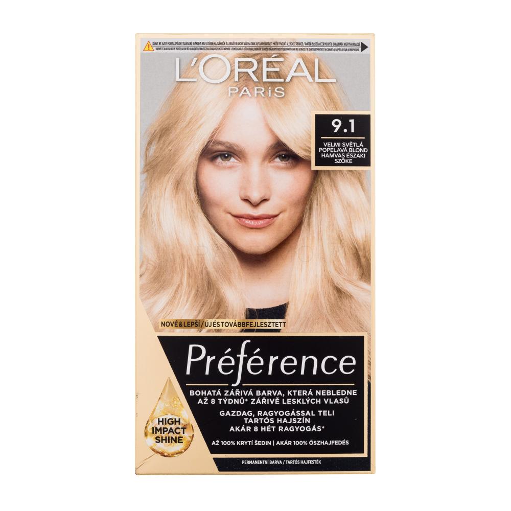 L'Oréal Paris Préférence Vopsea de păr pentru femei 60 ml Nuanţă 9.1