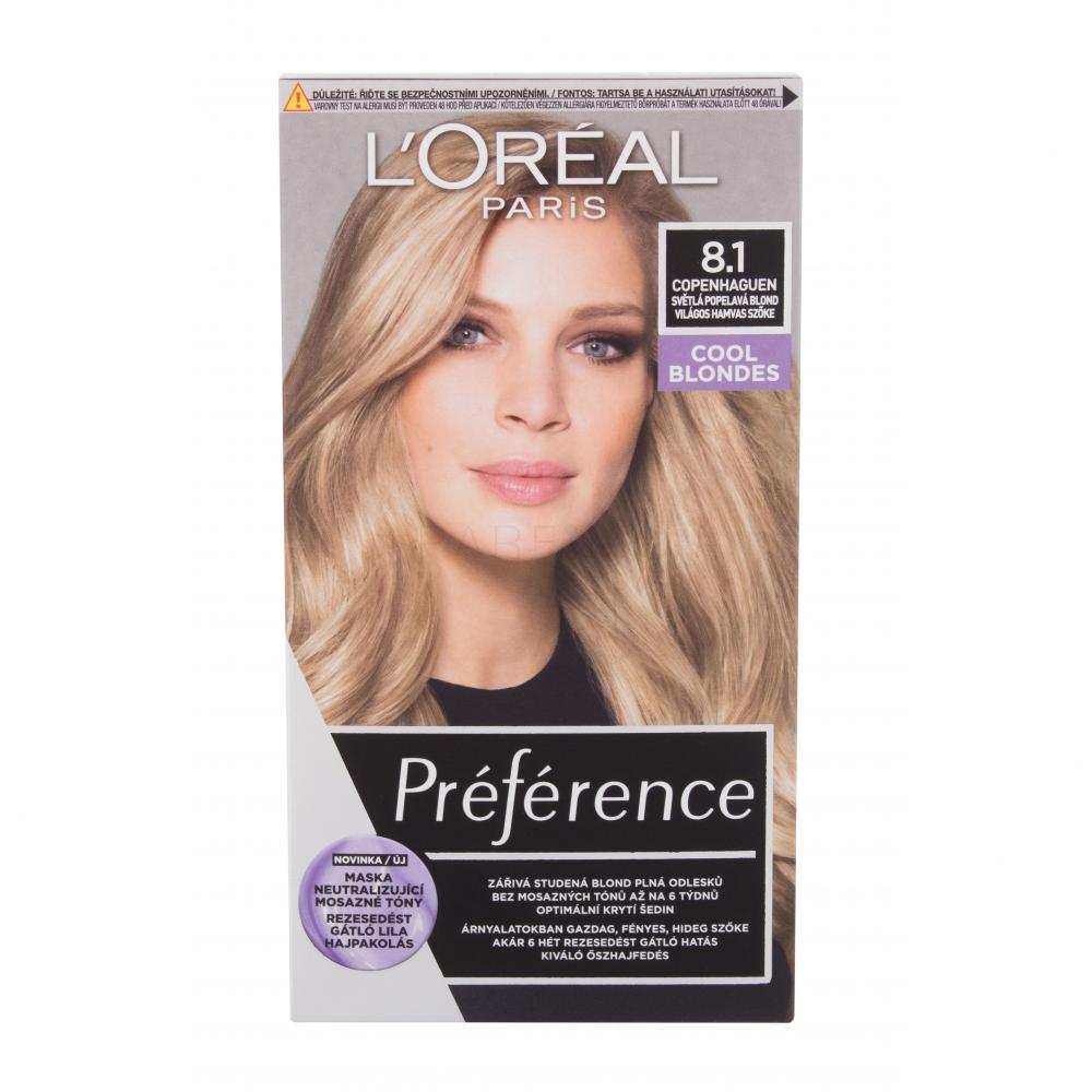 L'Oréal Paris Préférence Vopsea de păr pentru femei 60 ml Nuanţă 8.1