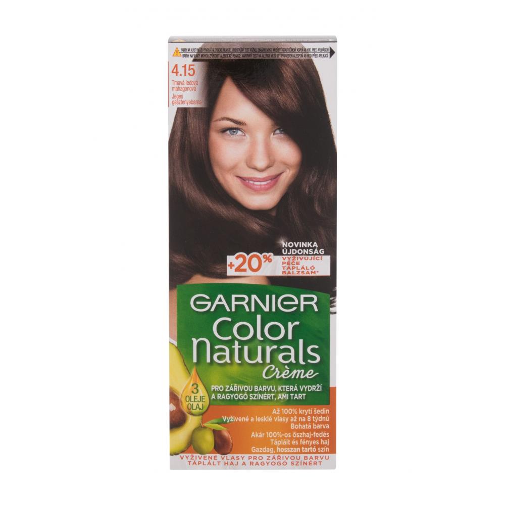Garnier Color Naturals Créme Vopsea de păr pentru femei 40 ml Nuanţă 4.15 Frosty Dark Mahogany