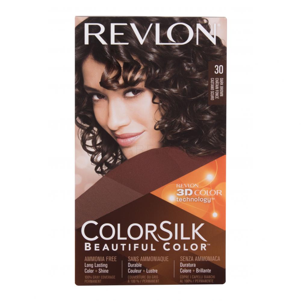 Revlon Colorsilk Beautiful Color Vopsea de păr pentru femei Nuanţă 30 Dark Brown Set